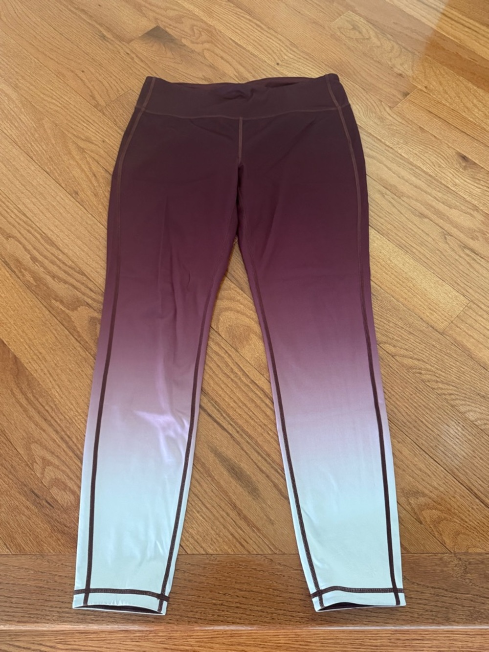 Athleta Ombre Plum to Light Blue Leggings